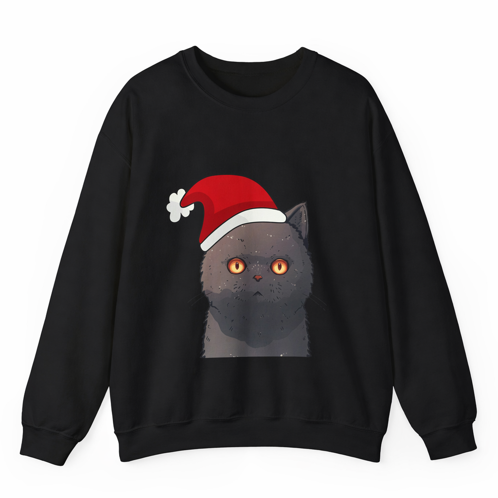 Festive Feline Pullover Black