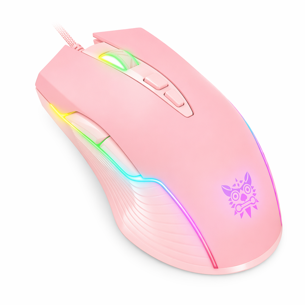 Corded USB Mouse in 4 Colors pink