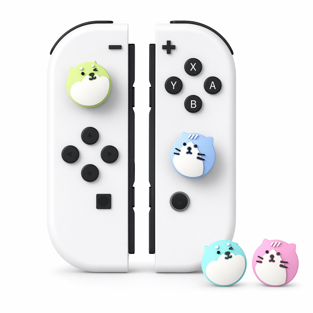Cute Cat and Dog Switch Thumb Grips A