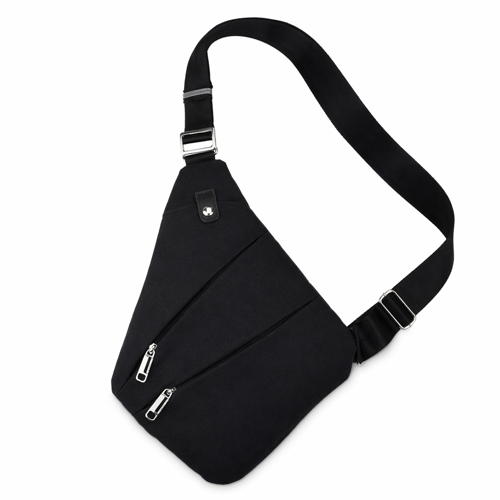 Spacious sholder bag Black