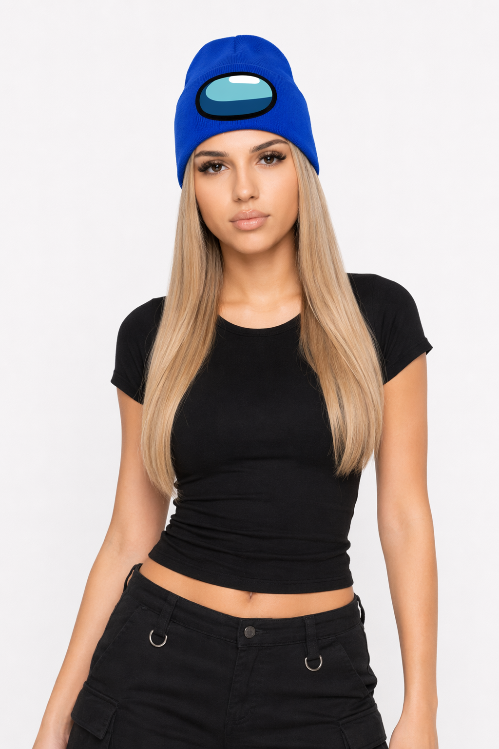Elastic Knitted Headband in 9 Colors Blue