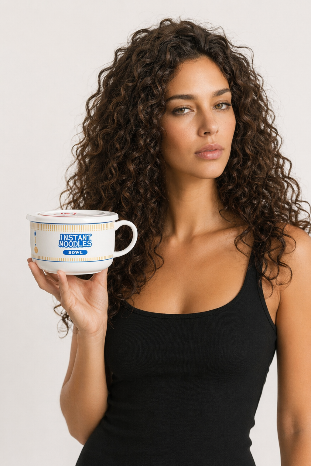 Japanese Style Ramen Bowl Mug Blue