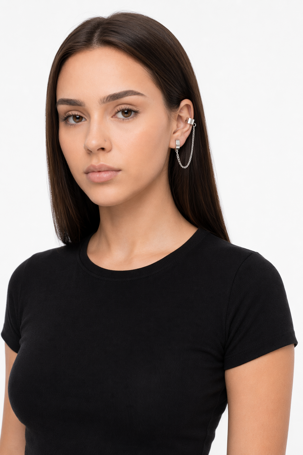 Faux Cuff Clip Drop Earring for a Striking Look Two Rings