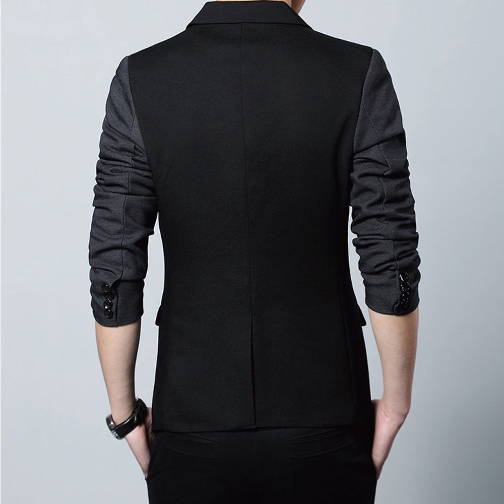 Slim Fit Two-Tone Casual Blazer for Men
