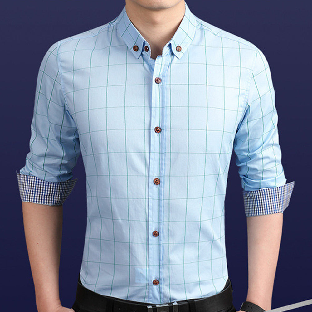 Checkered Collar Men's Shirt: Clarifying the Essence