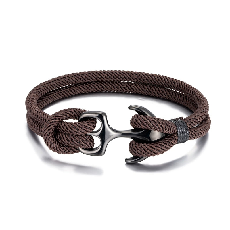 Anchor Bracelet with Rope Design