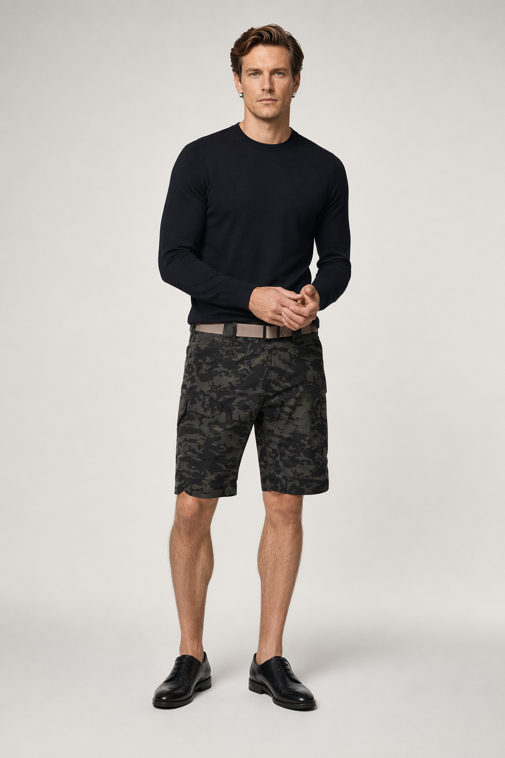 Efficient Outdoor Shorts for Men with Fast Drying Capability Dark Camo