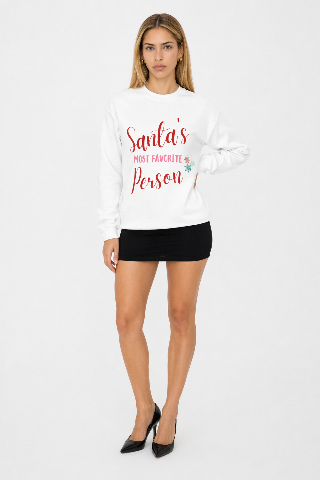 Women's Sweatshirt - Santa's Beloved Companion White