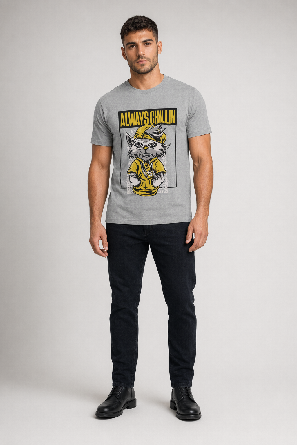 Men's Forever Relaxed Graphic Tee Deep Heather