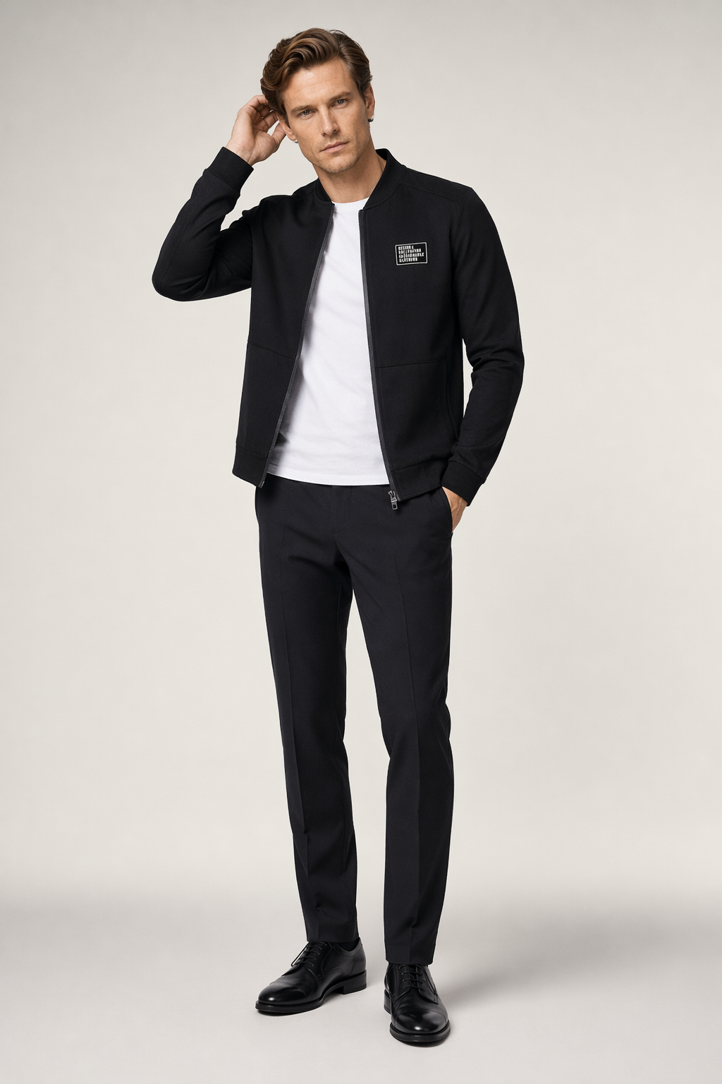 Casual Men's Bomber Jacket Black