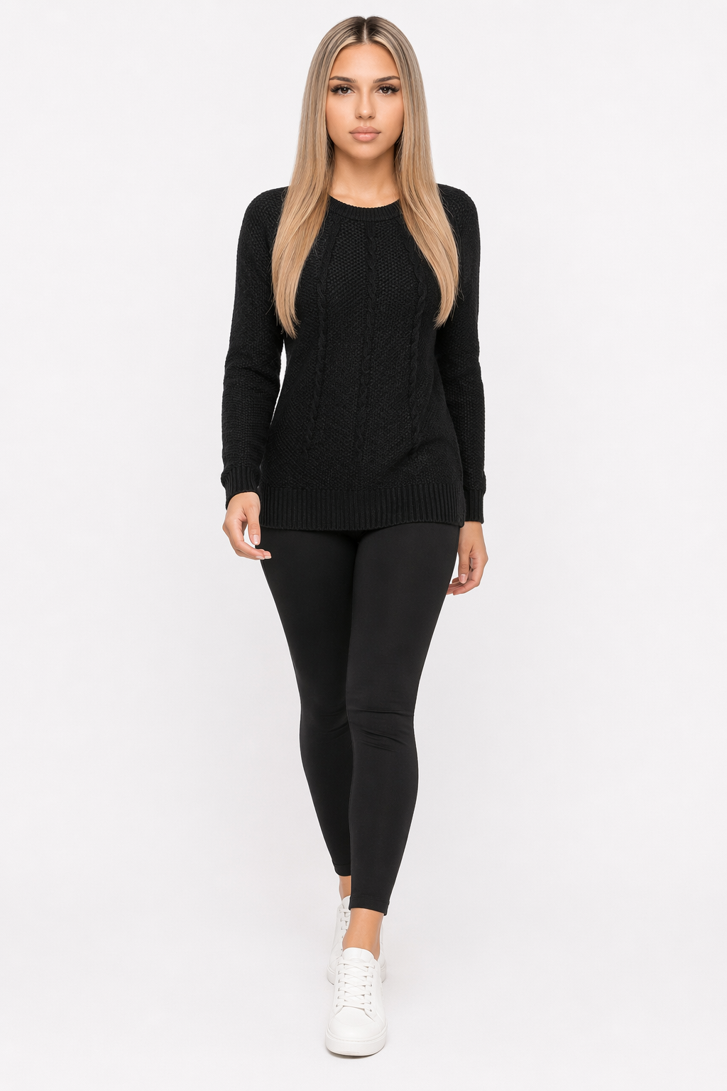 Casual Sweater for Women in Free Size Black