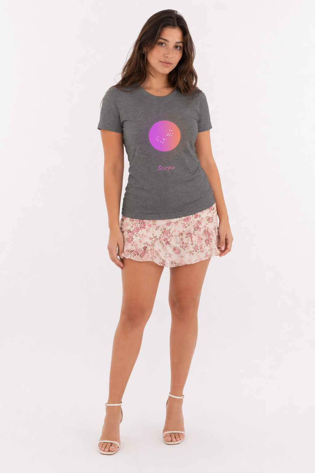 Gradient Zodiac T-Shirt for Women Deep Heather