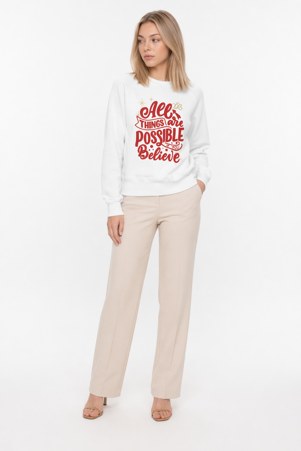2023 Women's Inspirational Sweatshirt White