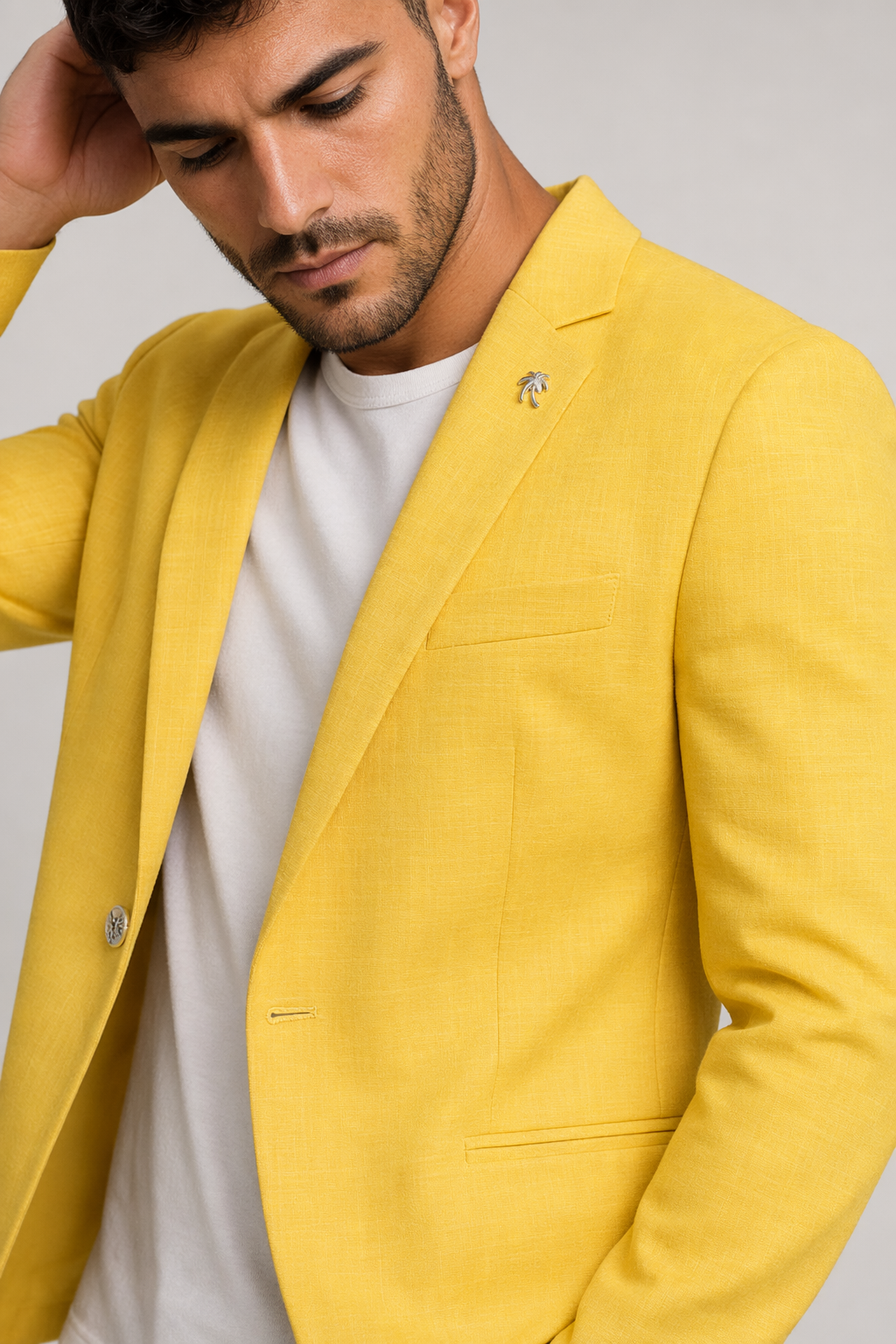 Everyday Casual Men's Jacket Yellow