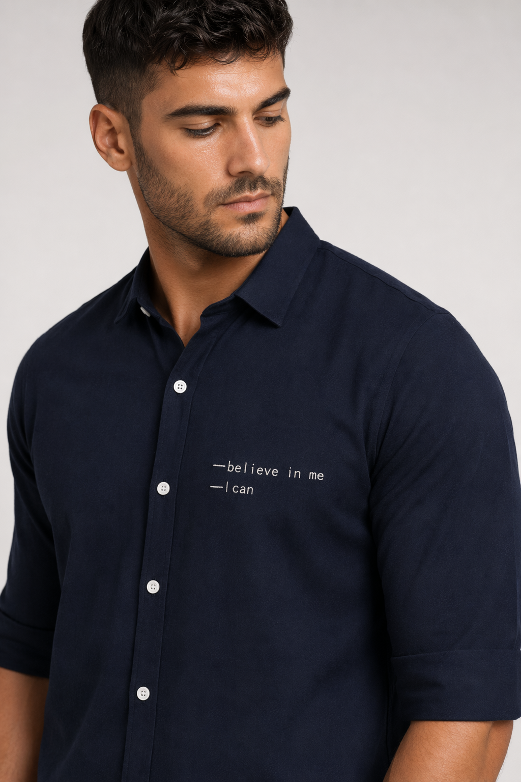 Half Sleeve Shirt for Men's Urban Fashion Navy