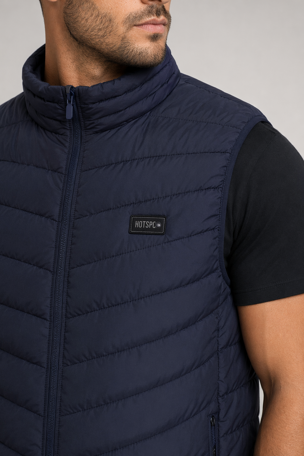 Lightweight 17-Panel Smart Heating Vest with Expanded Heating Area Navy