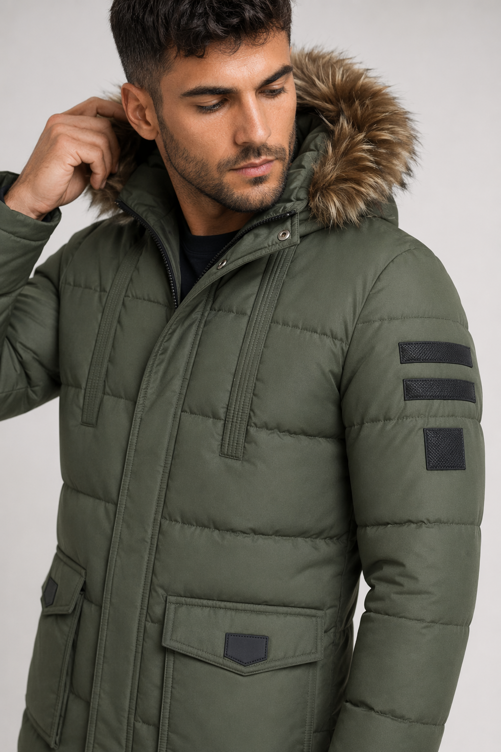 Hooded winter jacket Default