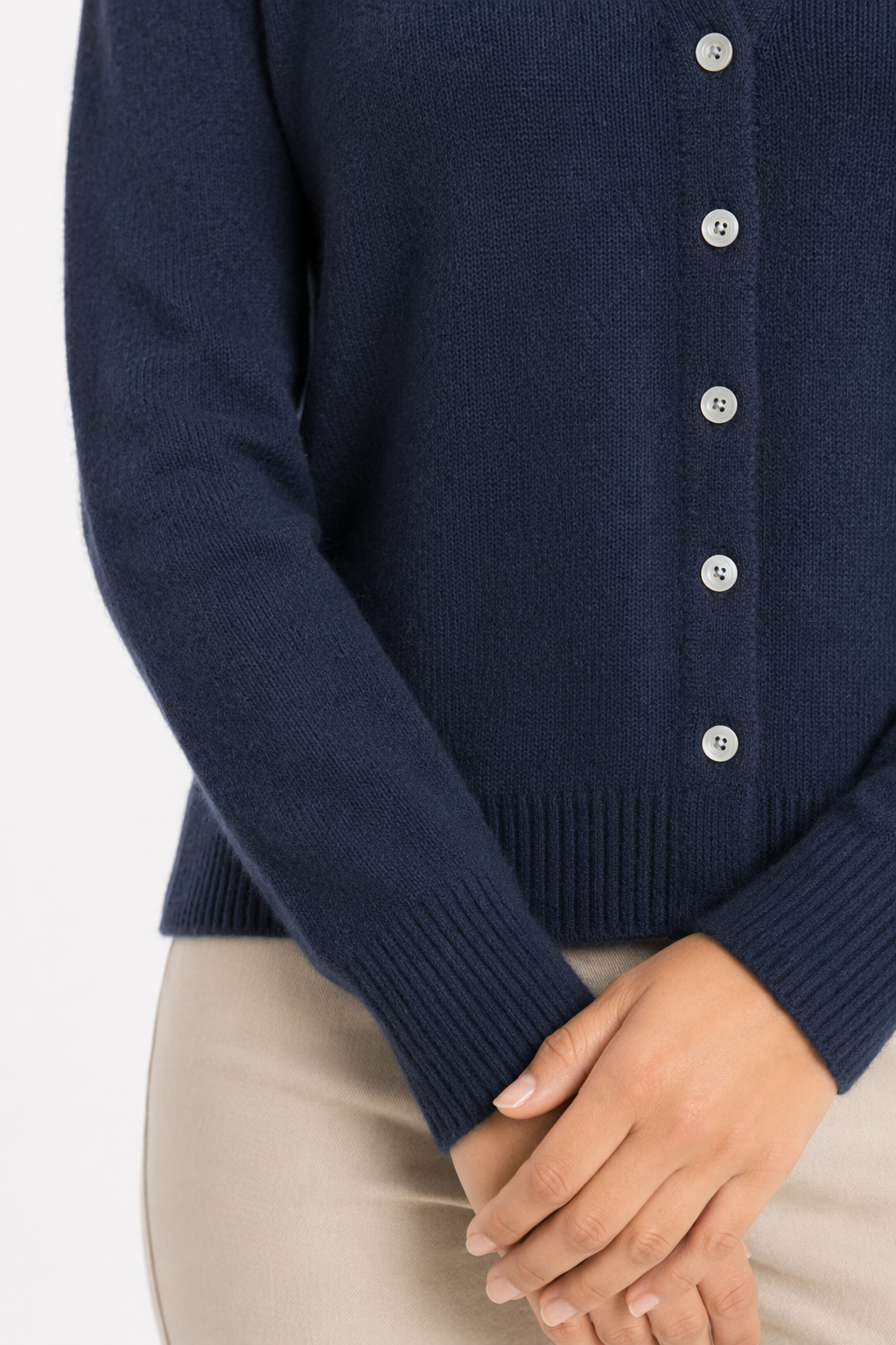 Slim Fit Cardigan for Women - Korean Inspired Design Navy