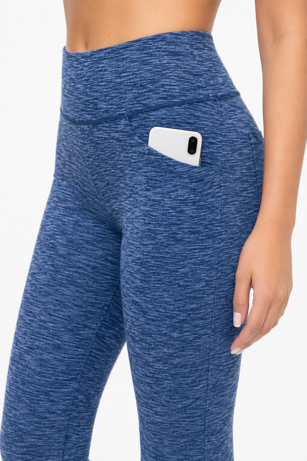 Flattering Straight Flare Yoga Leggings with a High Waist LZ-Blue