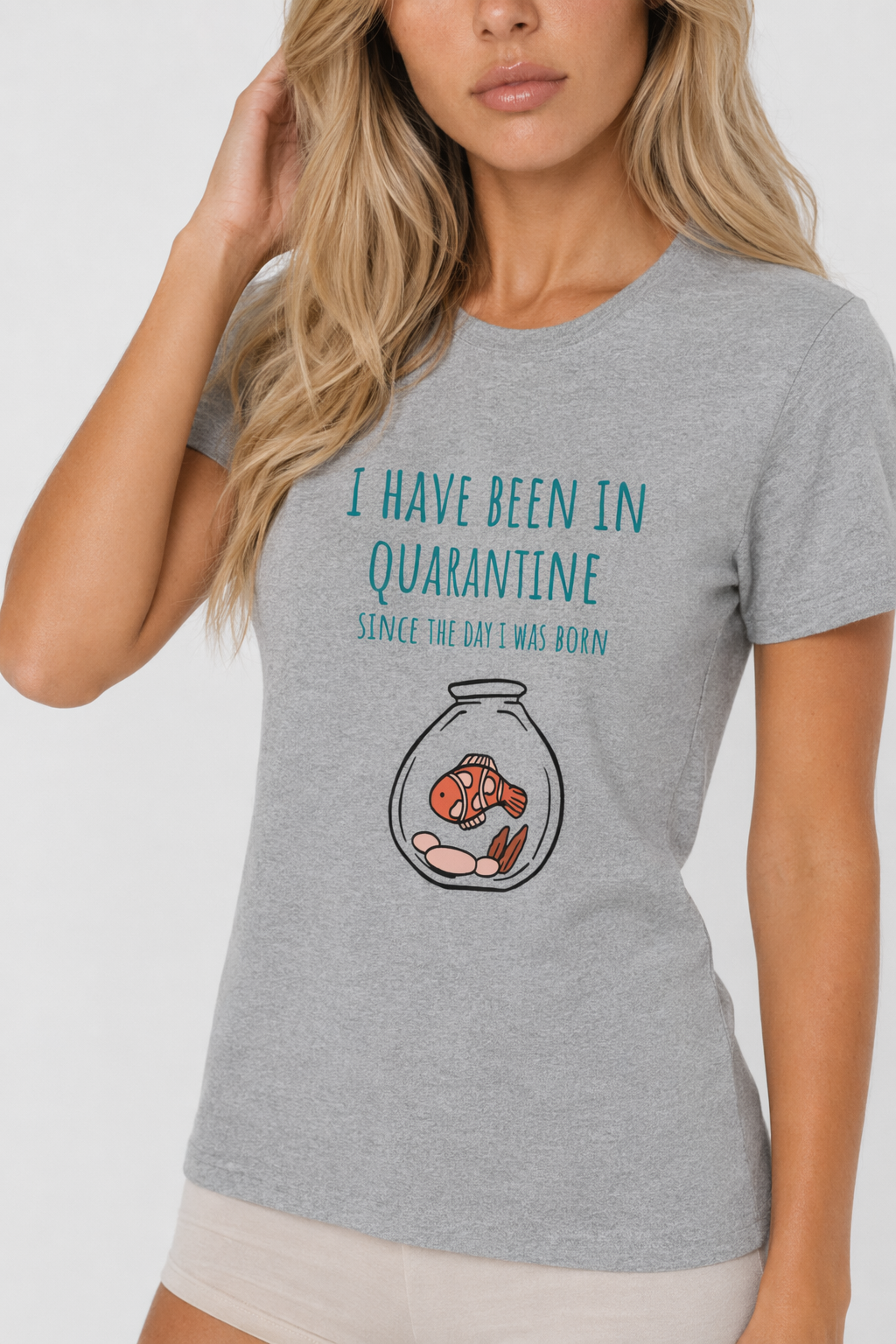 Quarantine Life Since Birth T-Shirt Athletic Heather
