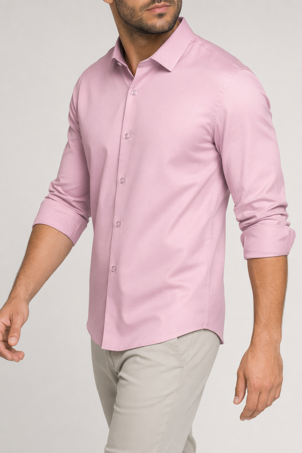 Wrinkle-Free Men's Shirt with Button Front 9