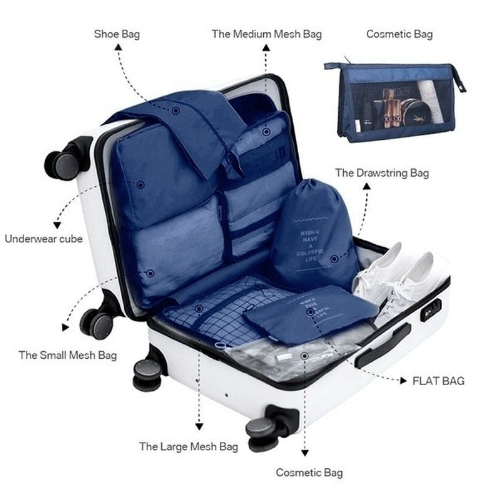 Rephrased Title:
Set of 8 Waterproof Bags for Organizing and Storage