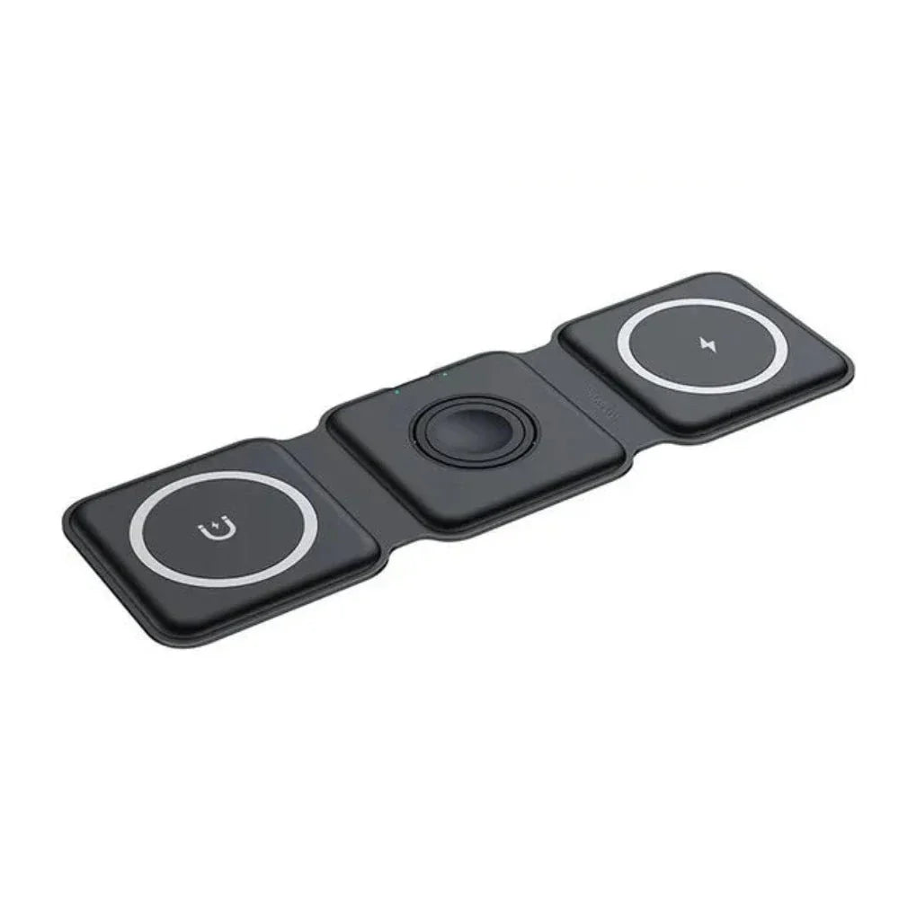 Foldable Wireless Charging Pad with 3-in-1 Compatibility for Multiple Devices