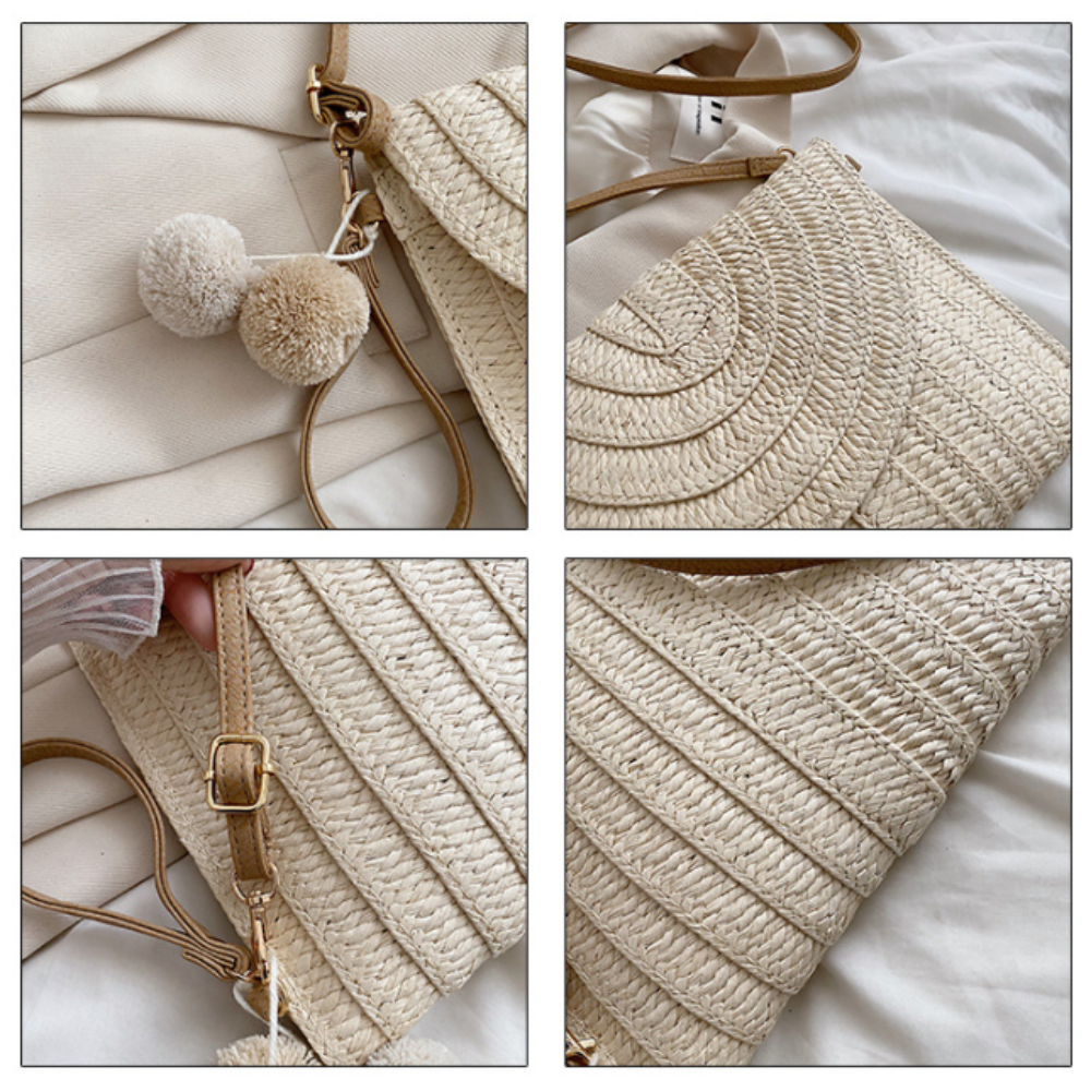 Summer Straw Crossbody Purse