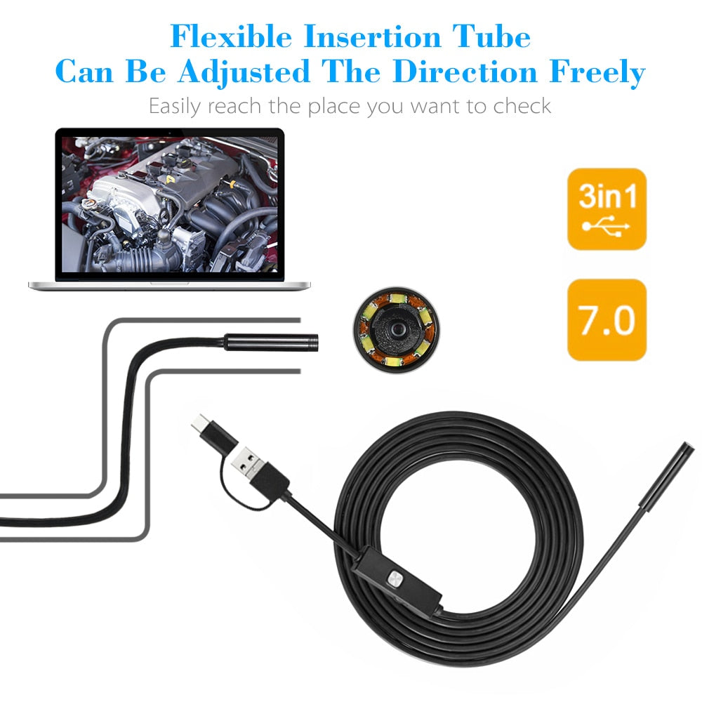 Mini Waterproof Camera with LED Light