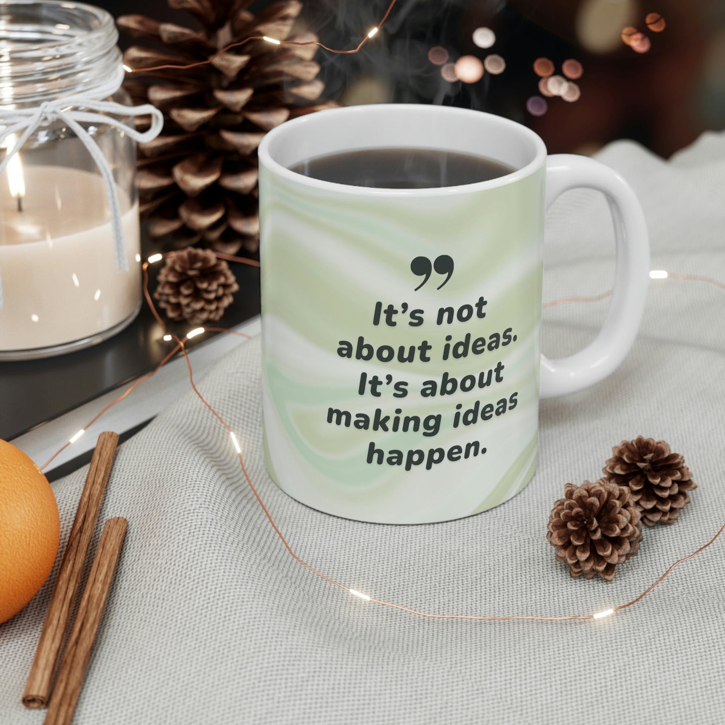 Idea Execution Coffee Tea Mug - Transforming Thoughts into Reality
