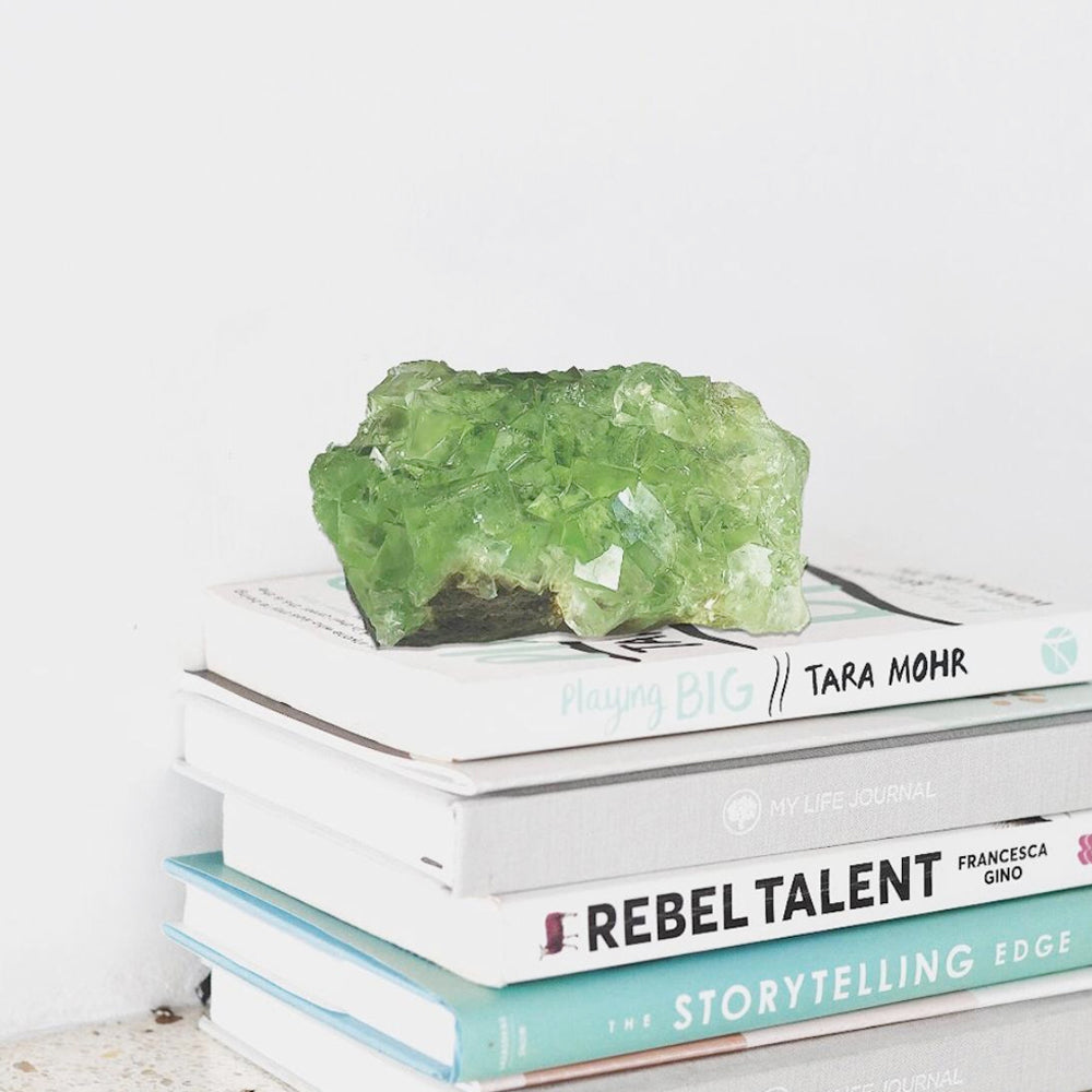 Natural Green Fluorite Crystal - Irregular Long Rectangular Shape