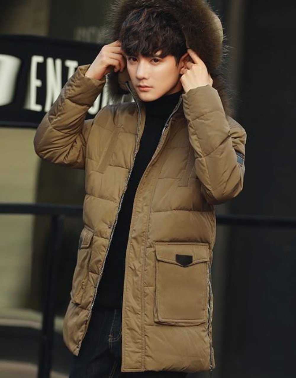 Hooded winter jacket