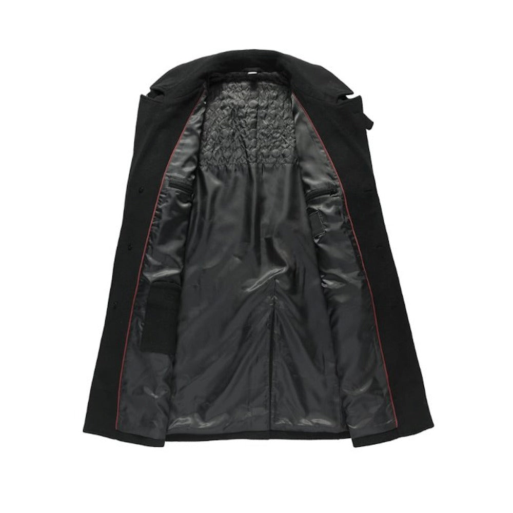 Mid Length Wool Blend Coat for Men