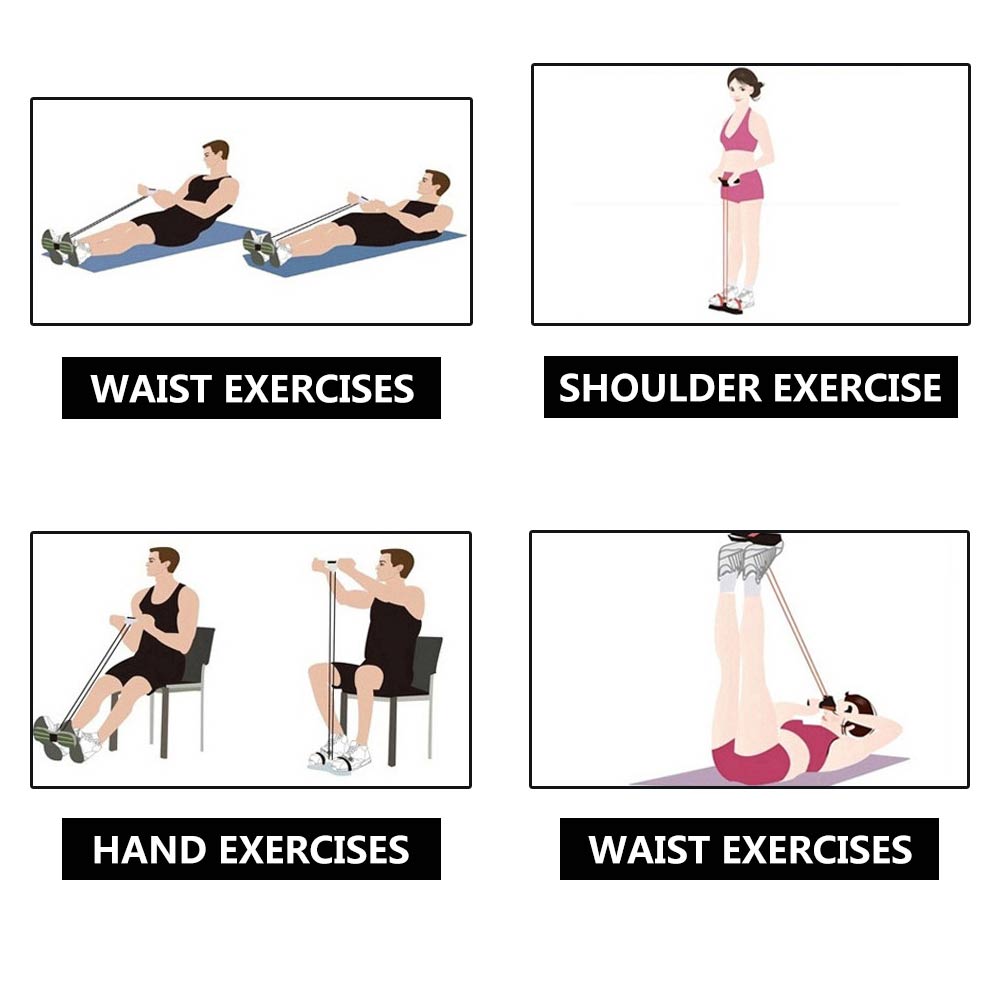 Portable Exercise Resistance Band with Pedal