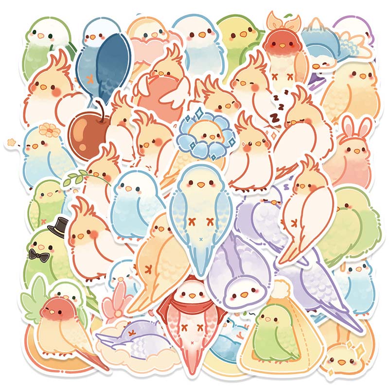 Cute Parrot Stickers - Customize Belongings