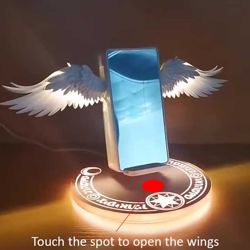 Cupid Angel Wings Wireless Charger with Safe Fast Charging
