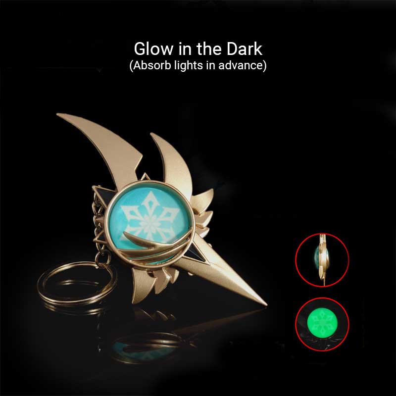 Genshin Eula Vision Keychain: Frozen Elegance