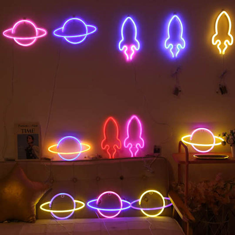 Rocket Neon LED Lights - Cosmic Charm!