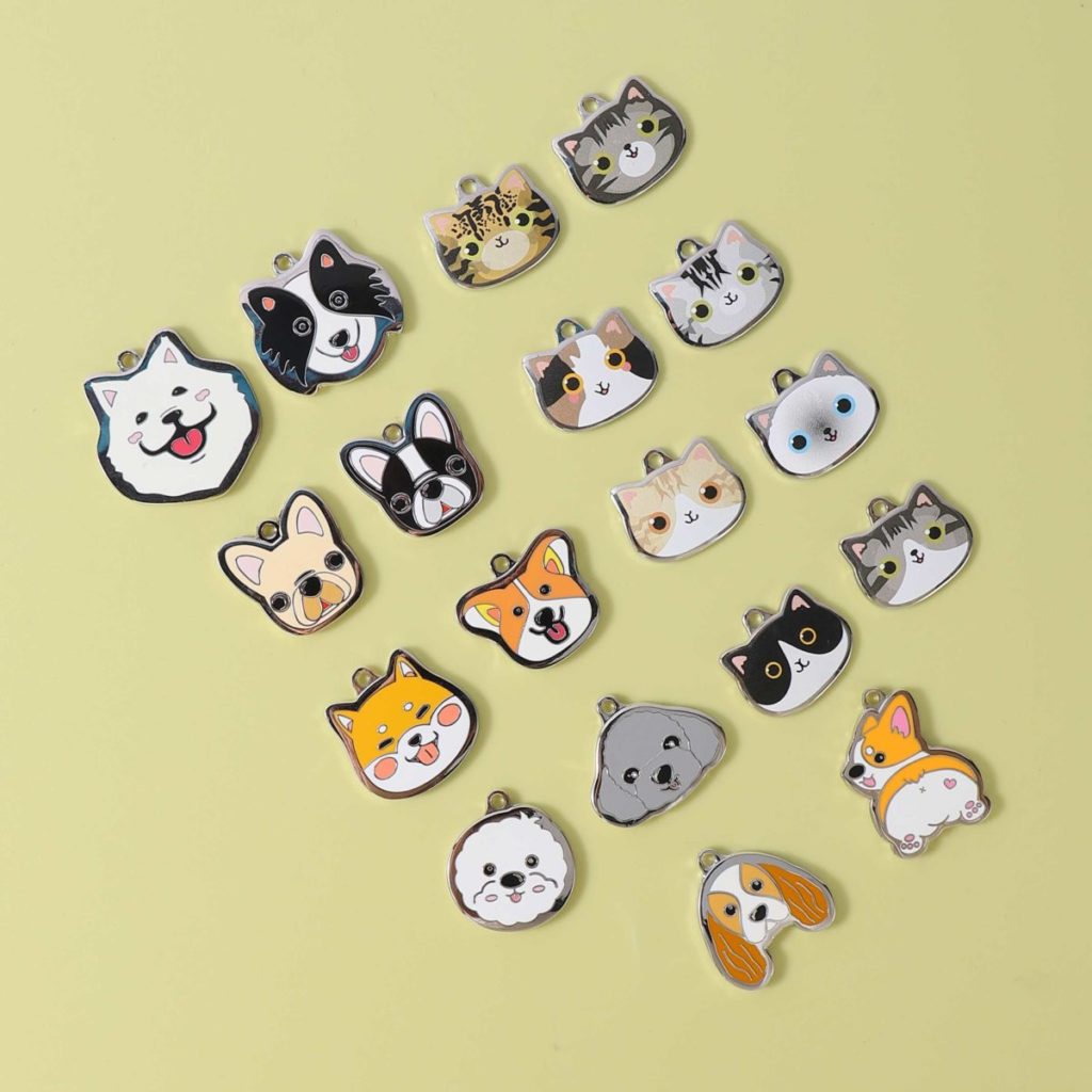 Cute Black Cat ID Tag with Engraving