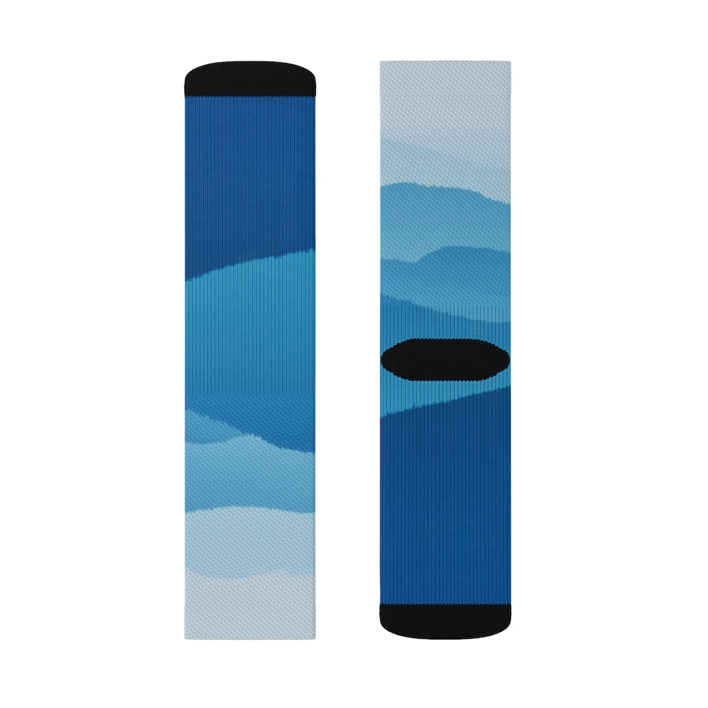 Blue Ridge Mountains Playful Quirky Socks