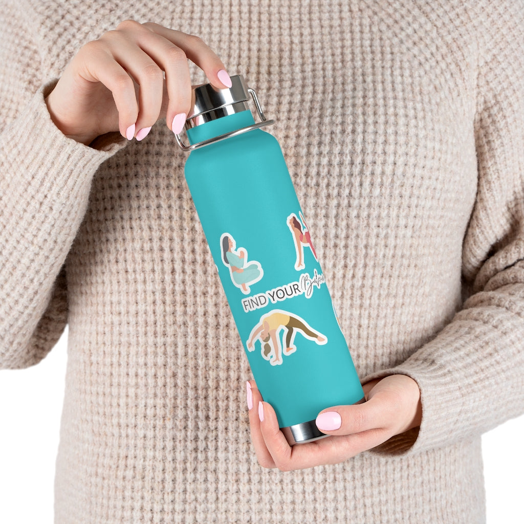 Discover Equilibrium: 22oz Thermos Bottle for Yoga Poses