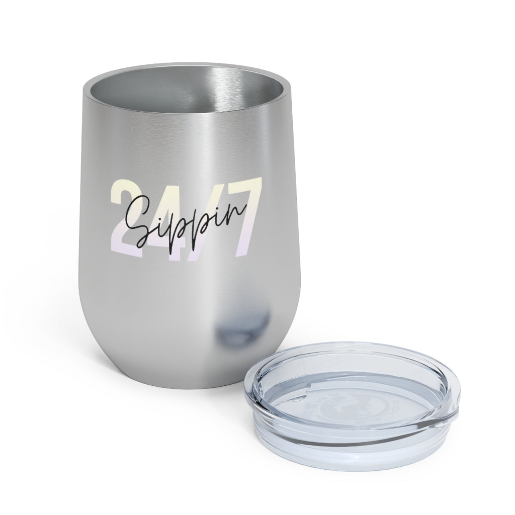 Insulated Wine Tumbler 12oz for Keeping Drinks Hot or Cold