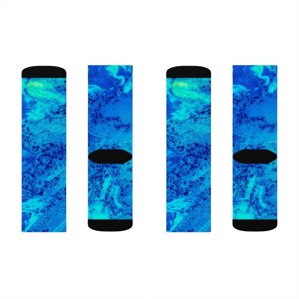 Blue Luminous Quirky Socks