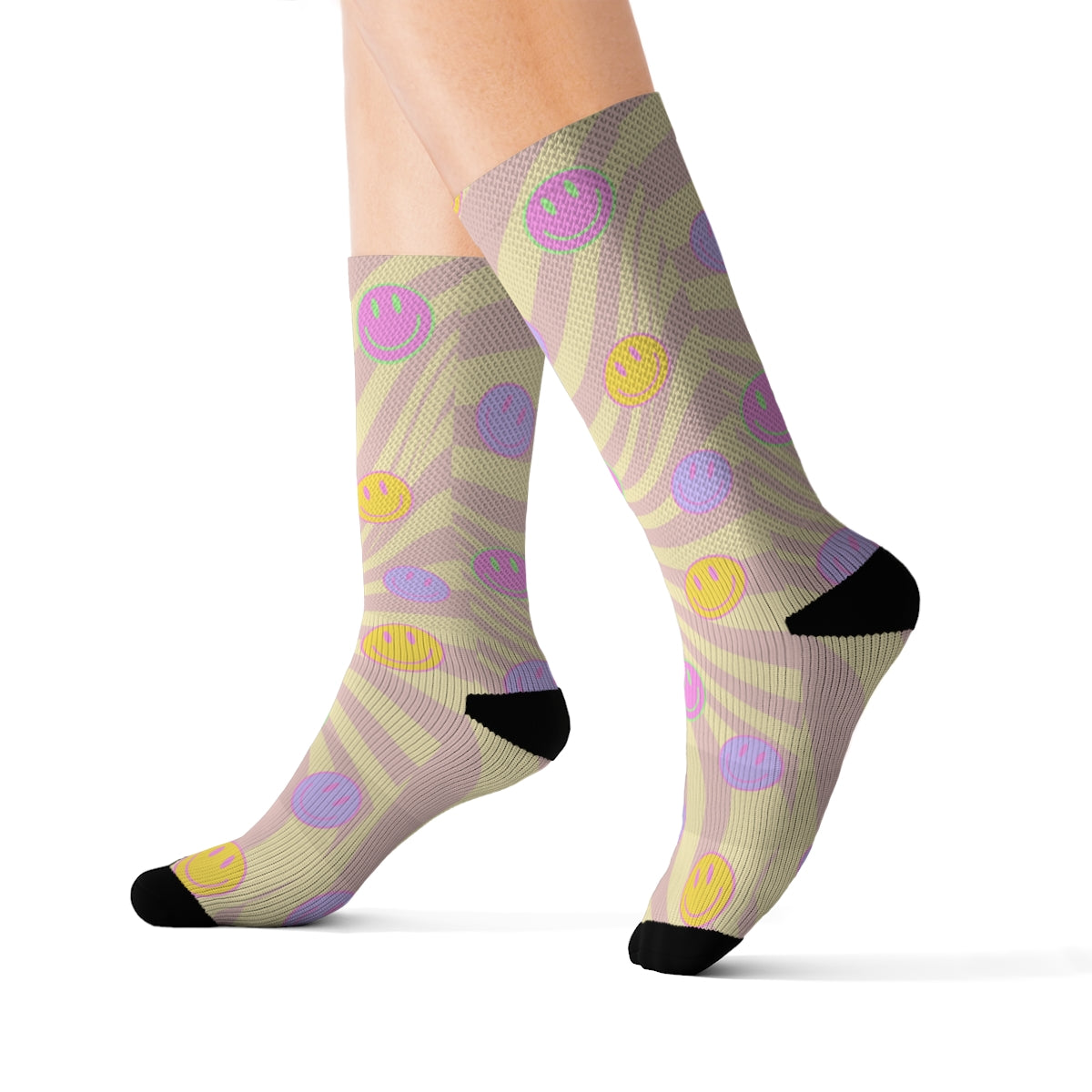 Happy Face Retro Fun Novelty Socks