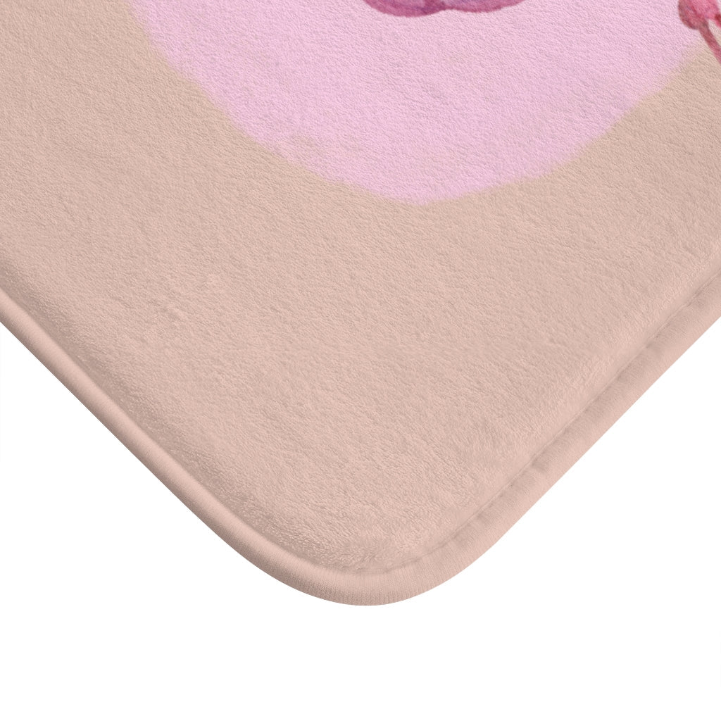 Flamingo Pink Bath Rug