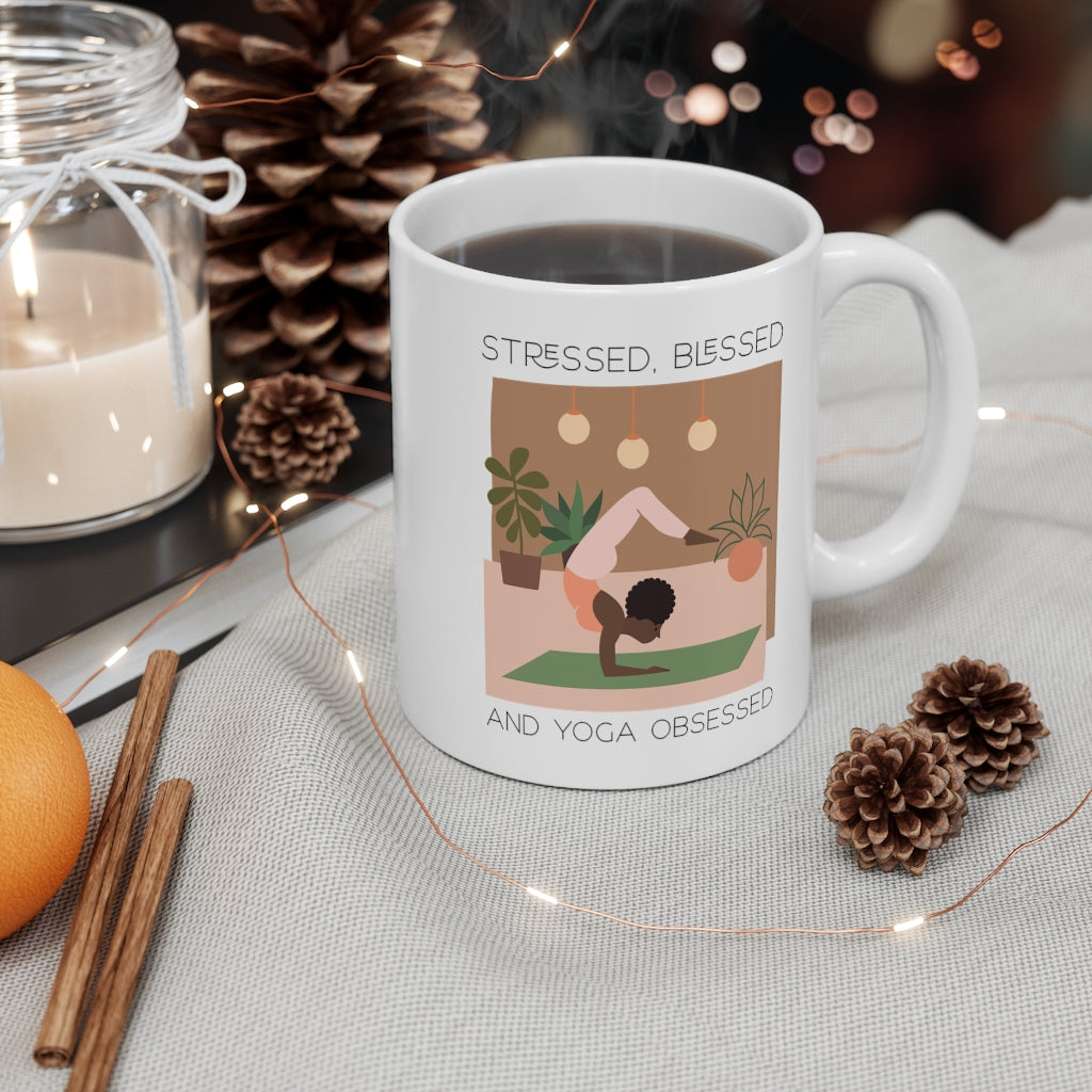 Stress-free, Blissful and Yoga Devoted Mug