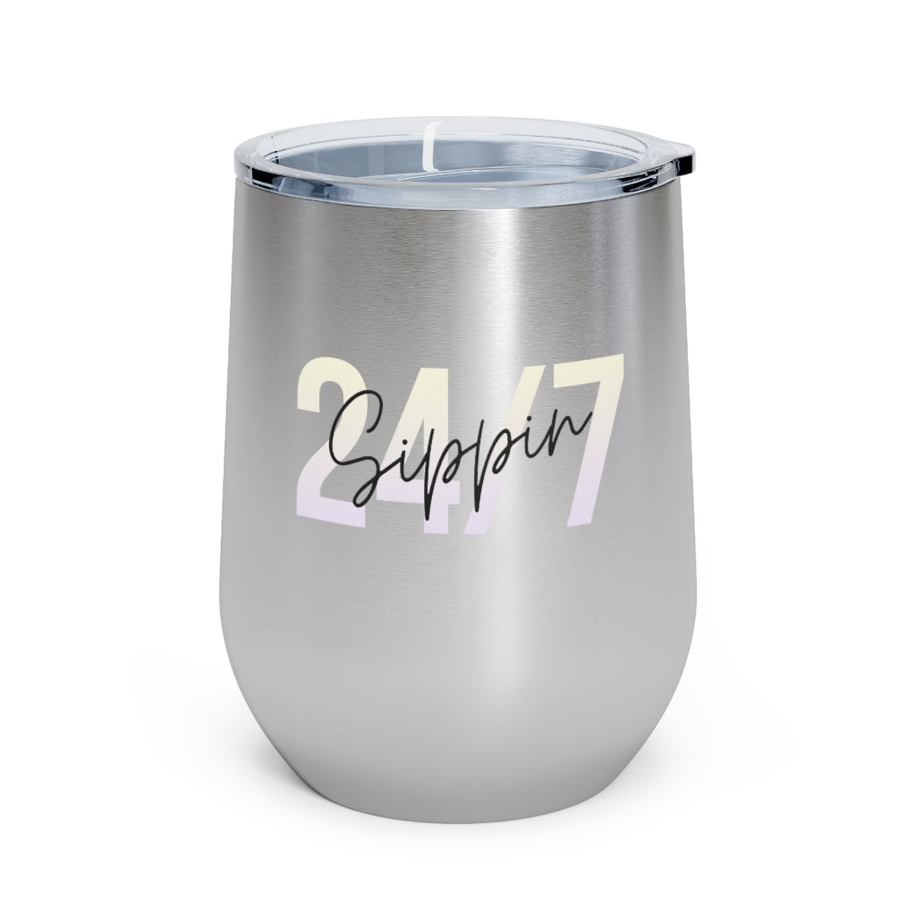 Insulated Wine Tumbler 12oz for Keeping Drinks Hot or Cold