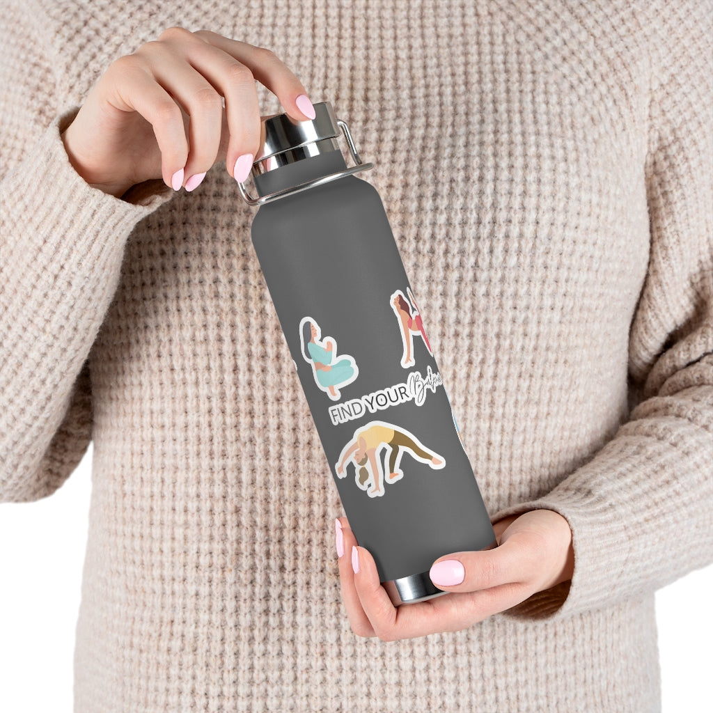 Discover Equilibrium: 22oz Thermos Bottle for Yoga Poses