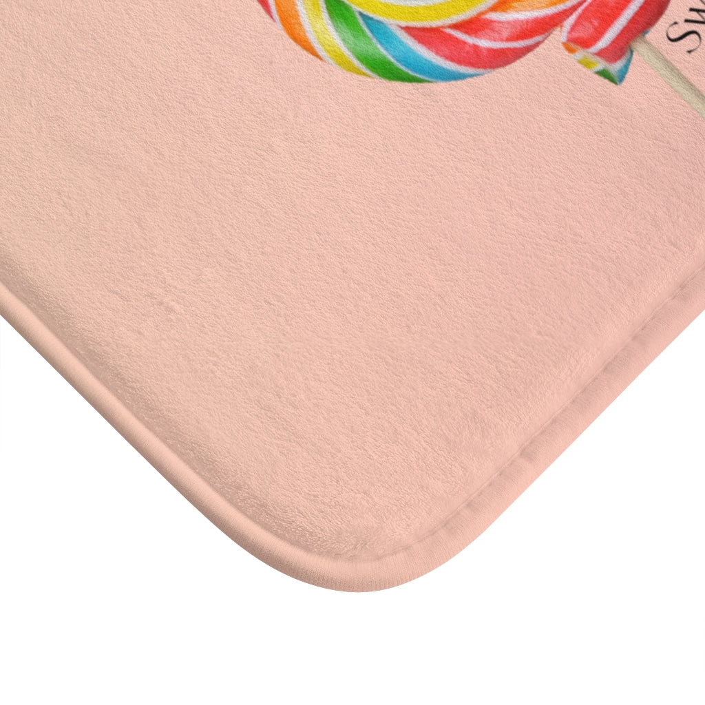 Life's Sweetness Lollipop Message Bath Mat