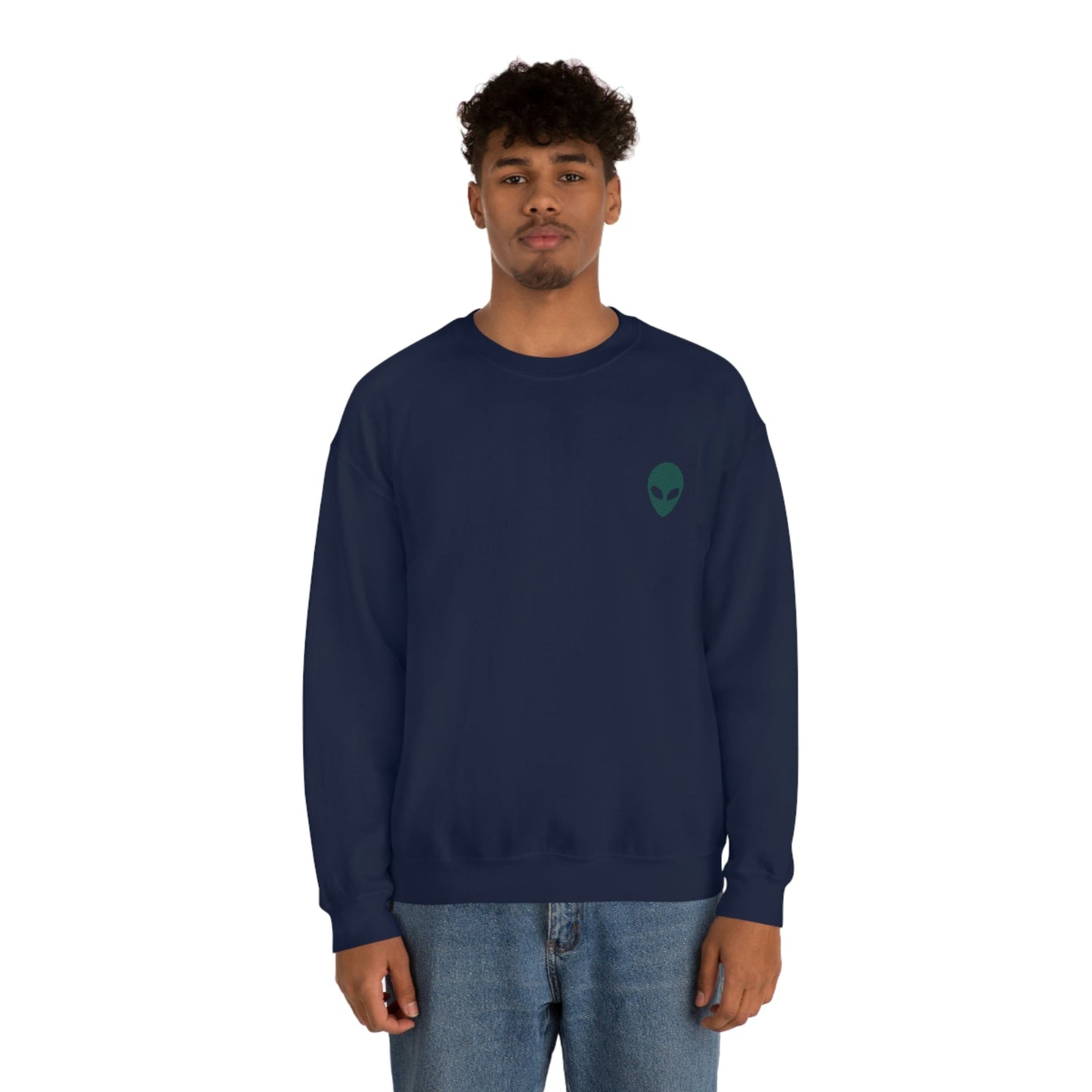Back Print Alien Graphic Sweater - A Unique Twist on an Extraterrestrial Design